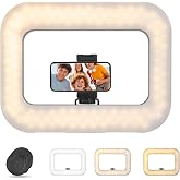 Heliora Cell Phone Light for Video Recording, Phone Stabilizer with Light | Handheld LED Ring Light Selfie Light Built-in Battery for Smartphone, Action Camera, YouTube, TikTok, Vlogging