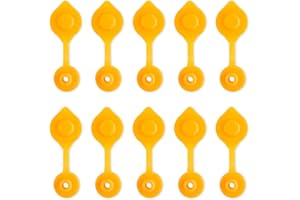 ASOFELK 10PCS Yellow Gas Can Vents for Plastic Gas Cans，plastic Gas Can Vent Caps & Gas Can Vent Plug for Most of Cans Old Style Water Gas Jug, Gas Can Gallon Vents & Fuel Can Vent Cap