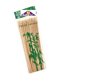 AANIJ(TM) Bamboo Skewer Stick BBQ Sticks 6 Inch- 100 Nos
