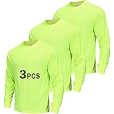 Meiosuns High Visibility Quick Dry Safety Shirt Hi Vis Breathable Mesh with Sun Protection Long Sleeve for Construction Work