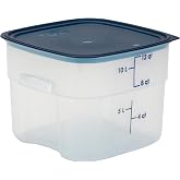 Cambro FreshPro 12 Quart (QT) Food Storage Container with Lid (Restaurant Grade) - for Food Prep, Commercial Kitchen, Pet and Dog Food Container (Translucent)