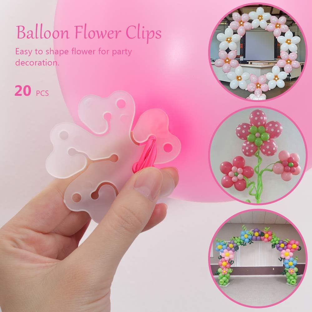Coogam Balloon Decorating Strip Kit for Arch Garland 32Ft Balloon Tape Strip, 2 Pcs Tying Tool, 200 Dot Glue, 20 Ballon Flower Clip for Party Wedding Birthday Xmas Baby Shower DIY (Upgraded Version): Toys & Games
