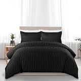 MOONLIGHT20015 Double Duvet Set Reversible Stripes Satin 200x200 cm view 6