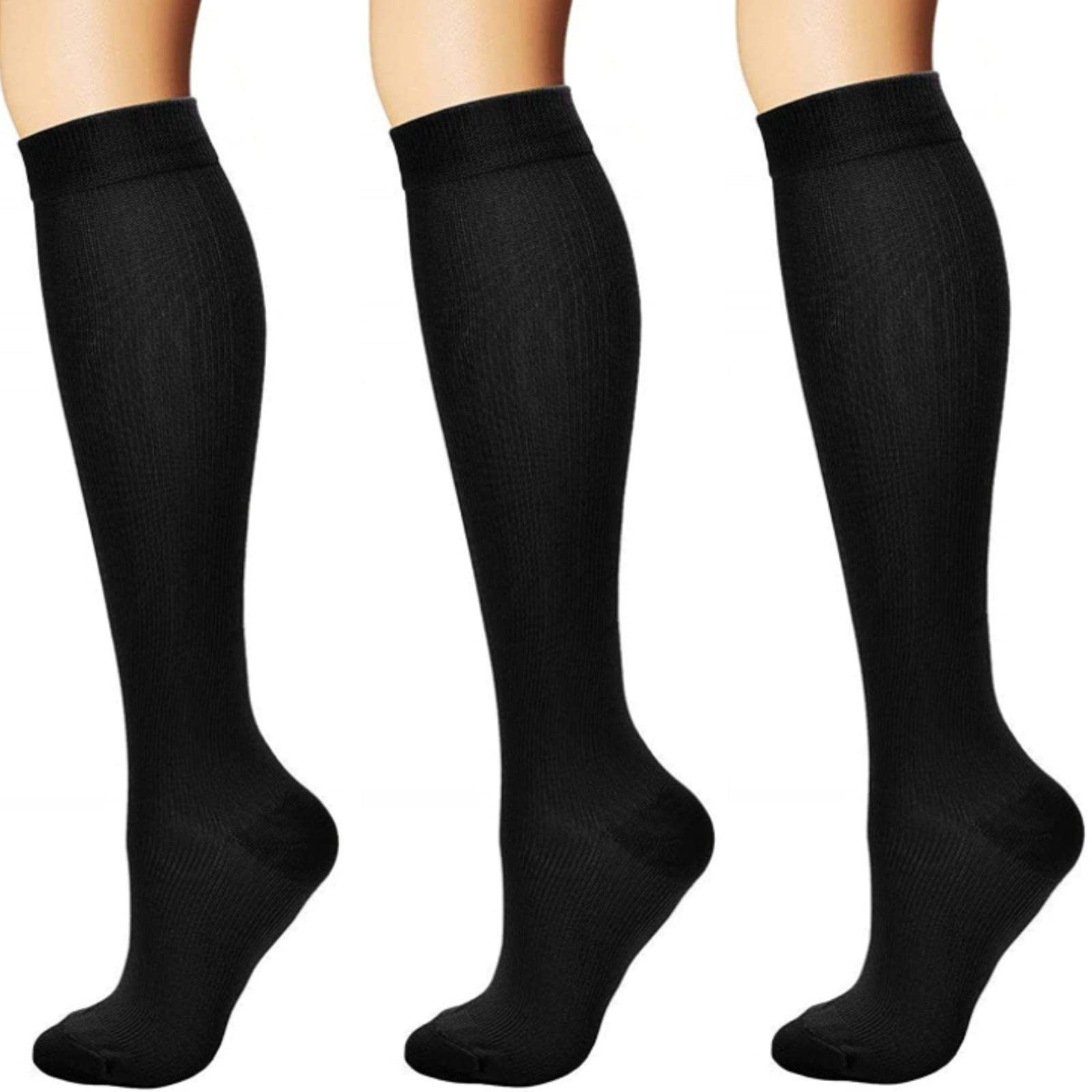 3 Pairs of Compression Stockings Thrombosis Socks for Men and Women Sports, Medium, Flight, Travel, Pregnancy & Medical