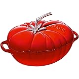 Staub 11712506 Tomato Cocotte Oven, 3 quart, Cherry
