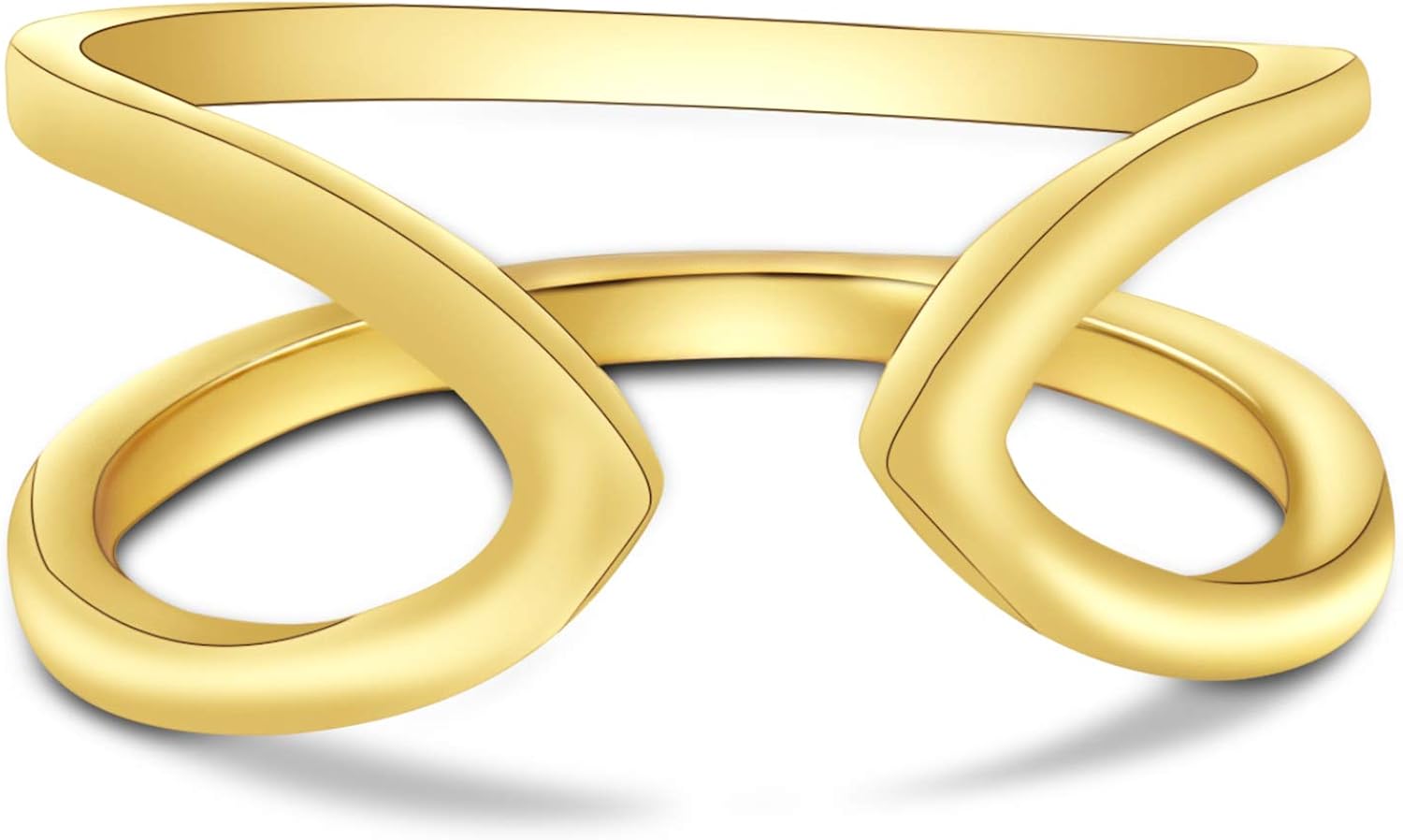 Amazon.com: Sterling Silver Ring 18K Gold Stacking Rings for Women Open