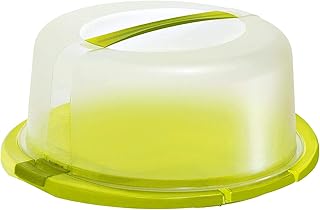 Rotho Cool & Fresh Tortenglocke mit Kühlung, Haube und Tragegriff, Kunststoff (PP) BPA-frei, grün/transparent, (38,0 x 34,0 x 16,0 cm)