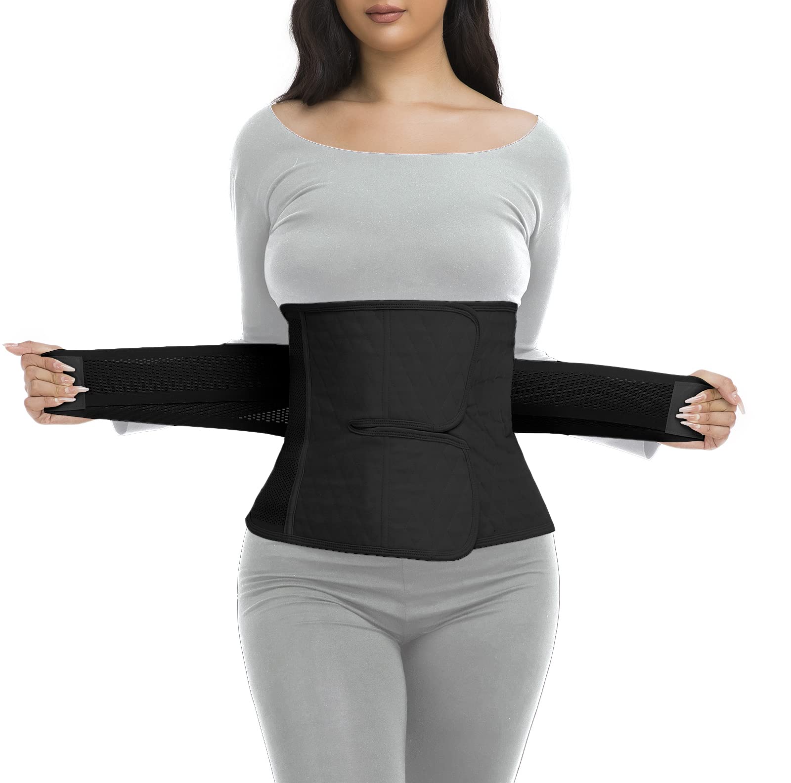 Photo 1 of (USED/FAIR) (BAGGED) ChongErfei Postpartum Belly Band & Abdominal Binder Post Surgery Compression Wrap Recovery Support Belt (S/M, Black)