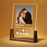 Greatminer Custom Spotify Plaque, Personalized Acrylic Song Plaque with Photo, Custom Music Picture Frame, Customized Gifts for Boyfriend Girlfriend Husband Wife