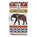 Mavis's Diary Note 3 Case,Samsung Galaxy Note 3 Case PU Leather Wallet with Card Holders Kickstand Magnetic Flip Flower Elephant Tribal Folio Cover & Screen Protector & Bling Dust Plug & Feather Pen