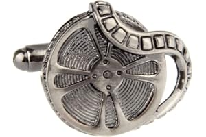 VCUFFLINKS Movie Film Reel Cufflinks in Gunmetal TV Director Wedding Cuff Links