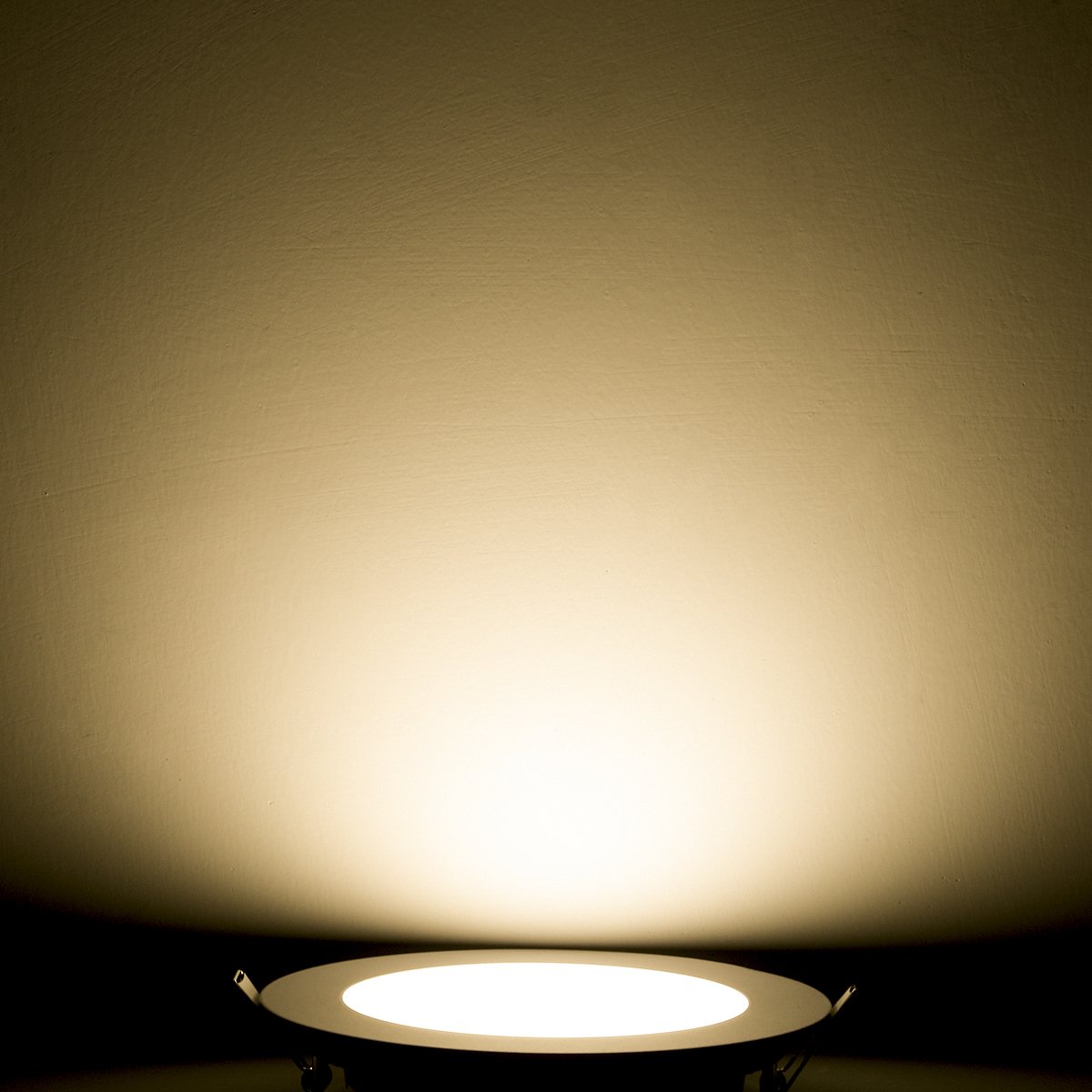 ECOWHO 6W 4 Inch Recessed Ceiling Lights with Junction Box, Dimmable Round LED Panel Lights, 480LM for Home Office Commercial Lighting (3000K Warm White)