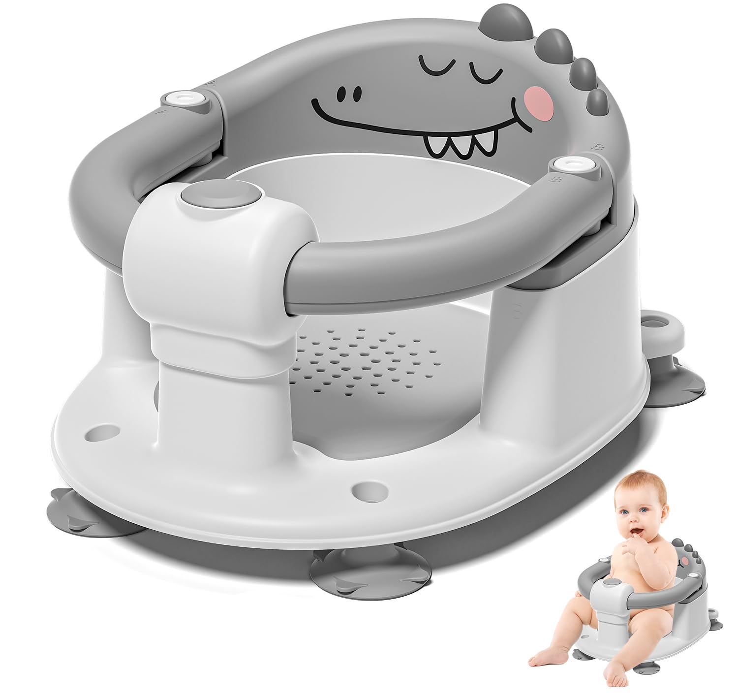 View 1 of ***MISSING PARTS***
Baby Bath Seat for Babies 5 Months & Up - Non-Slip Bath Seat for Sitting Up, Soft Cushion & Compact Design, Toddler Bathtub Seat