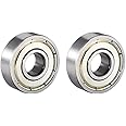 uxcell 608ZZ Deep Groove Ball Bearing Double Shield 8mm x 22mm x 7mm High Carbon Steel Z1 Bearings 2pcs
