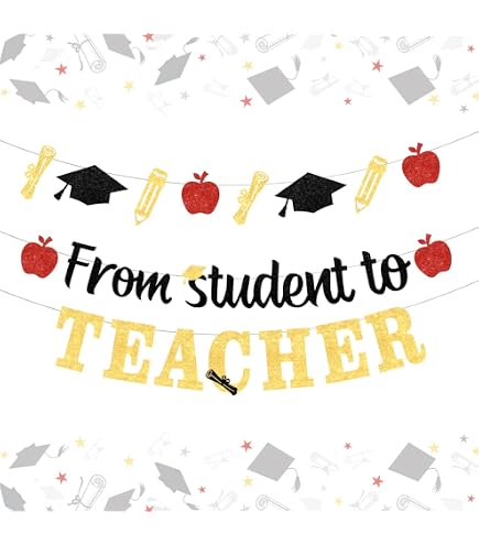 Congrats Teacher Banner, Teacher Graduation Banner Party...