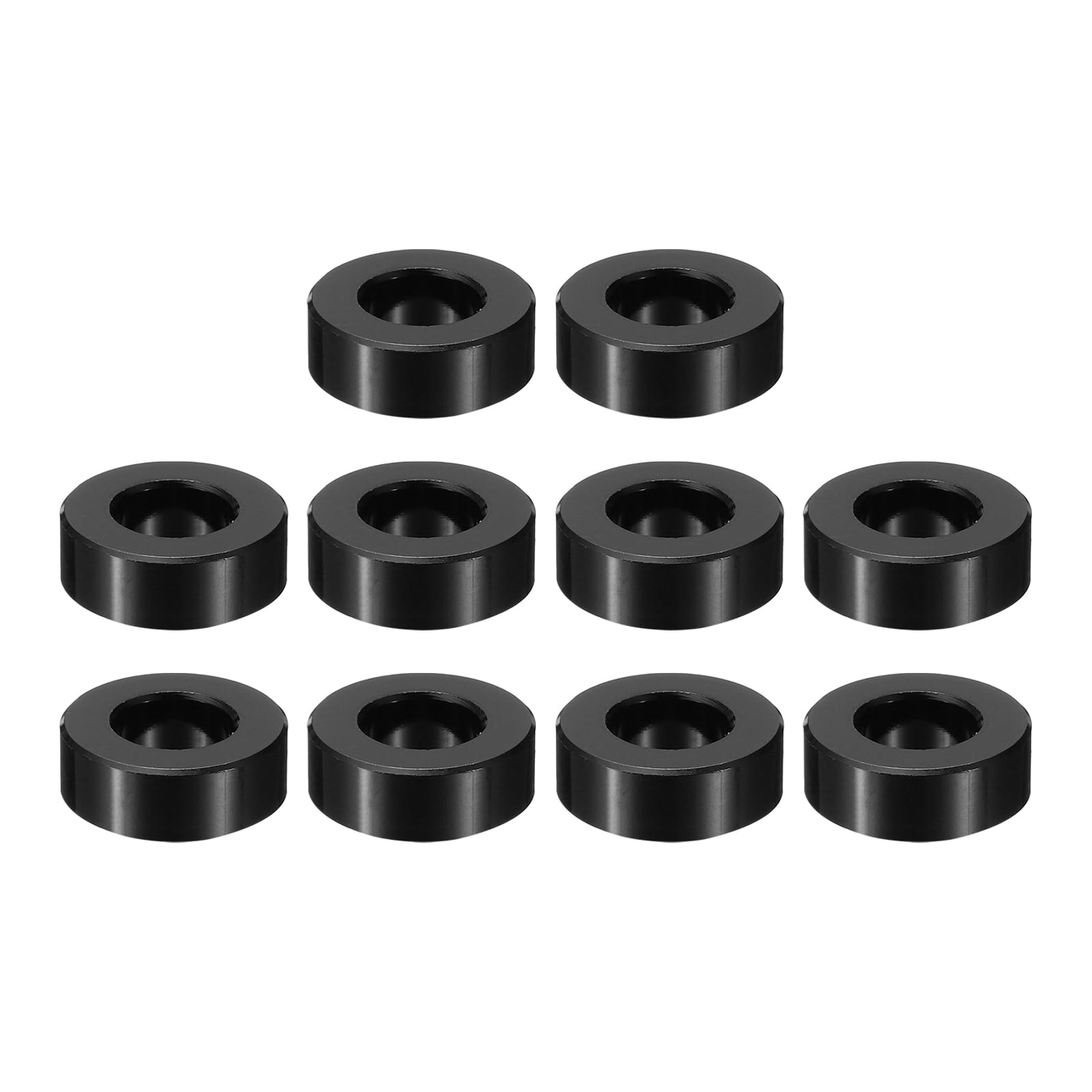 PATIKIL M10 Aluminum Spacers, 10 Pcs Metal Spacer Aluminum M10 x 3/4" OD x 3/16" L Aluminum Spacer Screw Standoff Round for 3/8" or M10 Screw Bolts