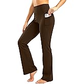 28"/30"/32"/34" Inseam Women's Bootcut Yoga Pants Long Bootleg High-Waisted Flare Pants with Pockets