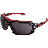 Global Vision Octane Anti-Fog Sport Motorcycle Sunglasses Red Frame w/Smoke Lenses
