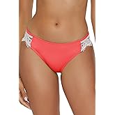 BCA by Rebecca Virtue Womens Lace Trim Bikini Bottom, Cheeky Coverage, Swimwear Separates for Women