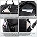 UTO Women Backpack Purse PU Washed Leather Ladies Rucksack Detachable Crossbody Shoulder Bag Black