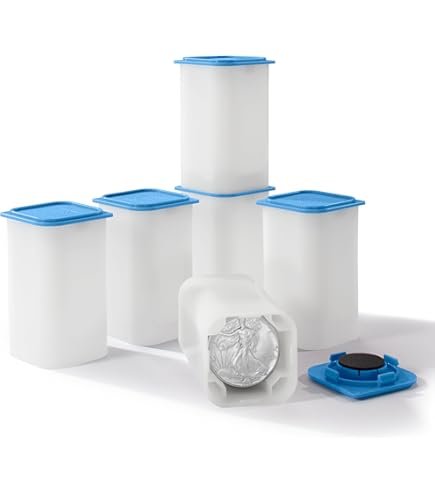 CoinSafe (5) Brand Square White Plastic (Silver Eagle) Size Coin Storage Tube Holders : Buy Online at Best Price in KSA - Souq is now