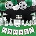 NICROLANDEE Soccer Party Decorations Package Goal Party Banner Hanging Paper Lantern Tissue Flowers Pom Poms Honeycomb Ball for World Cup Soccer Sports Themed Birthday Party Decor Kit