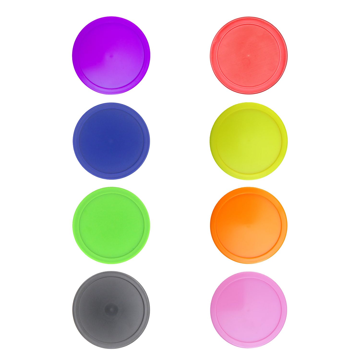 NAUZE 8Pieces Hockey Pucks Light Weight Portable Air Hockey Multicolors Round Hockey Pucks Game Tables Equipment Accessories for Outdoor Activities Parties