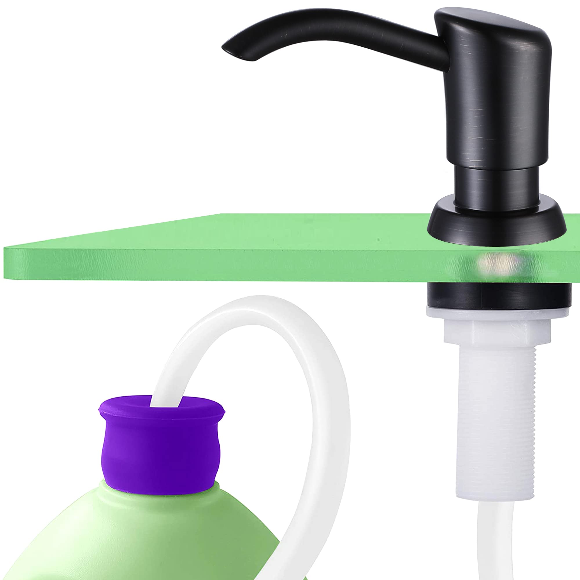 Photo 1 of GAGALIFE Built in Counter Soap Dispenser for Kitchen Sink and Extension Tube Kit, Anti-Leakage Upgrade with 40" Tube No More Top Refill, Oil-Rubbed Bronze