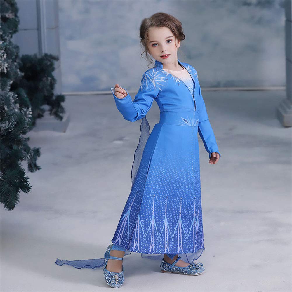 Reina Frozen Disfraz Elsa Vestido Infantil Niñas Costume Azul Cosplay de  Disfraz de Halloween URAQT Vestido de Princesa Elsa Cumpleaños Disfraces y  accesorios Juguetes y juegos futakuchi-hakata.com