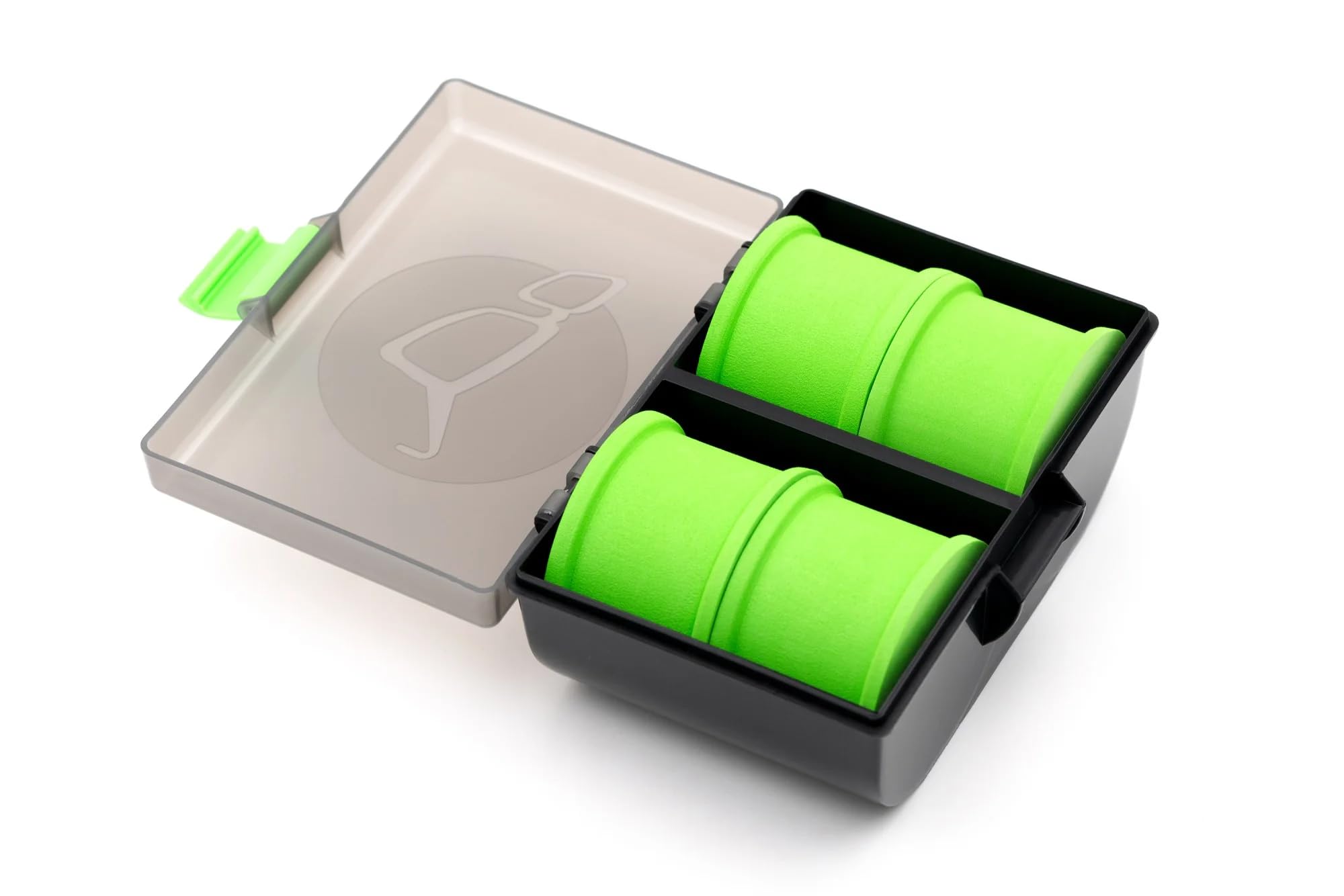 Korda Zig Box Carp Rig Storage System KZB with 4 EVA Spools and 20 Pins, Durable High Impact Plastic Tackle Box for Tangle-Free Hooklink and Leader Storage