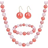 GEMTAL Beaded Necklaces for Women, Natural Gemstone Bead Choker Necklace10MM Bead Strand Choker Collarbone Necklace Healing Crystal Chakra Necklace Western Jewelry For Women Jewelry Gifts