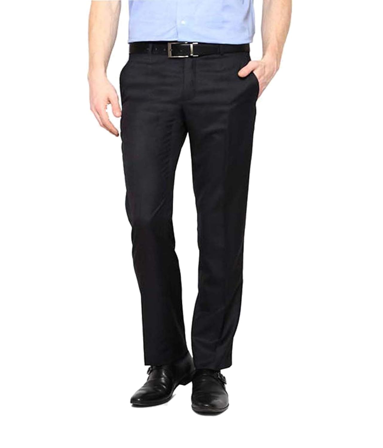 skinny black formal trousers mens