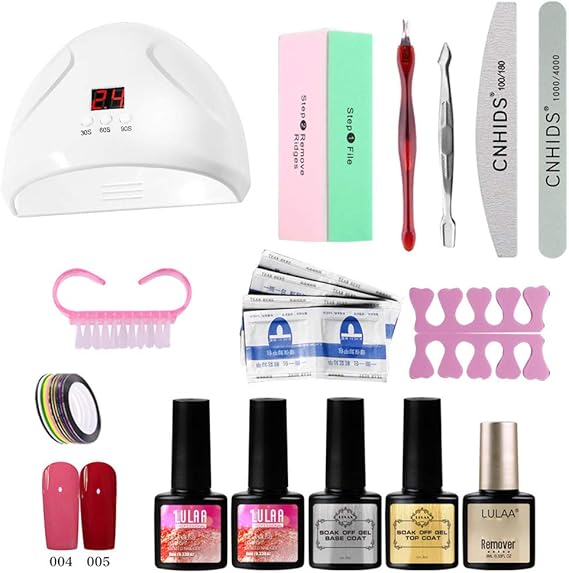 18Pcs Capsules Ongles Kit Ongle Gel UV Complet Nail Art Ongles Ongle