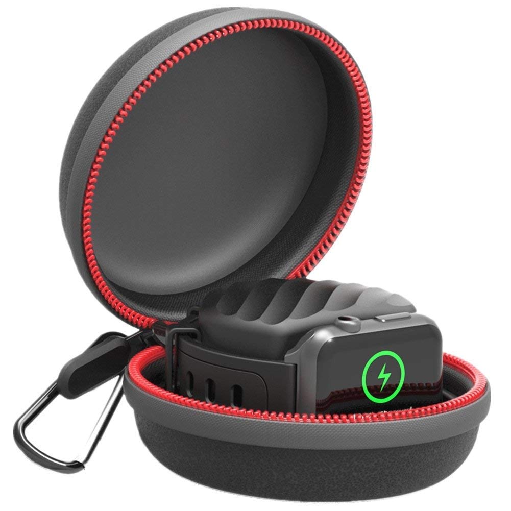 Newseego Apple Watch Protective Charging Case Holder Dock, Series 4 Travel Carrying Case, iWatch Storage Box for Apple Watch 38/40/42/44mm Series 4/3/2/1-(Black)