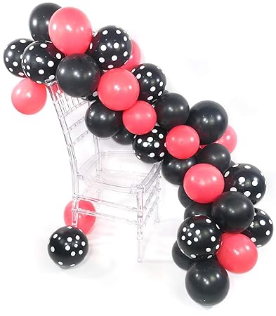 Partywoo Black And Pink Balloons 90 Pcs 12 Inch Black Balloons