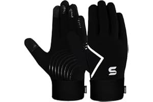 SAWANS Kids Running Sports Gloves Cycling Boys Winter Touch Screen Thermal Children Girls Windproof Outdoor Anti-Slip Gloves Warm Bike Riding Football Walking Ski Ages 4-12