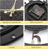 Silent Outdoor Wall Clock, Metal Decorative Black 28cm view 7