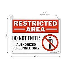 SmartSign 10 x 14 inch “Restricted Area - Do Not
