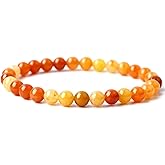 UFEEL Handmade Stretch Elastic Bracelet Natural Stone Crystal Healing Power Energy Gifts for Reiki Nature's Beauty and Spiritual Essence Unisex 6mm