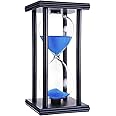 hourglas Sand Timer 30/60 Minutes Desktop Decorations Reloj de Arena ampulheta Sandglass (Blue Sand,8 * 4 * 4 inch,60min)