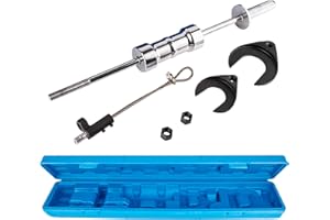 Amerbm Inner CV Joint Removal Tool Kit, 10 Pounds Heavy Duty Slide Hammer Front Wheel Drive Axle Half Shaft Removal Puller Tool Set, 63mm 48mm CV Joint Fork Adapter Attachments