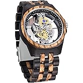 Dentily Men's Wooden Watch Lightweight Wooden Mens Watches Analog Quartz Wood Watches for Men