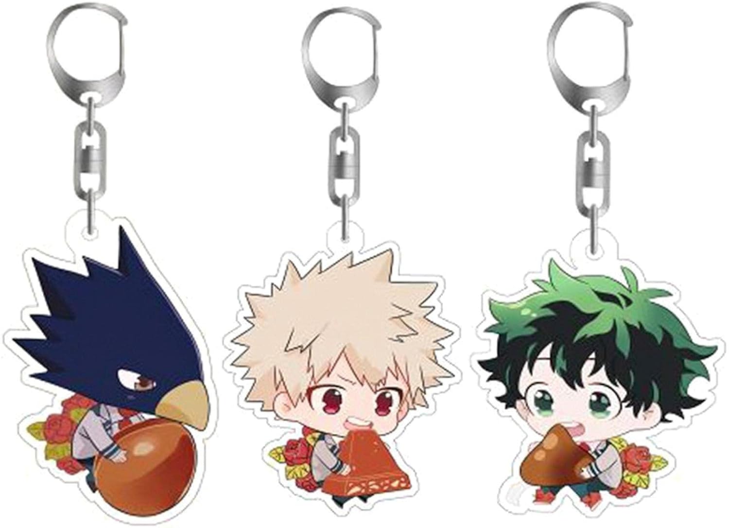 Anime Keychain Cute Key Chain Cosplay Keyring Pendant Cartoon Keychain