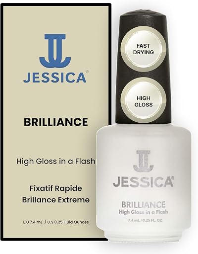 JESSICA Brilliance Top Coat Nail Polish 7.4ml Quick Dry High Gloss