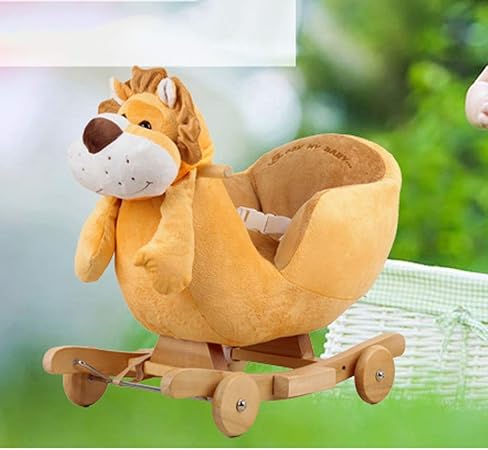 Cheval A Bascule Liting Shake Bebe Cheval En Bois Chaise Bercante Berceaux A Bascule Solide Bois Bebe Bebe Jouets Avec Musique Cadeau Liuyi Color Brown Amazon Fr Cuisine Maison