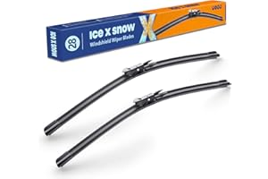 Icexsnow 28"+28" Water Repellent Windshield Wiper Blades Replacement For Ford Fusion 2019-2013,Escape 2020-2013,Focus 2018-2012,Edge 2020-2015 Silicone Automotive Windshield Wiper Blades(Pinch Tab)