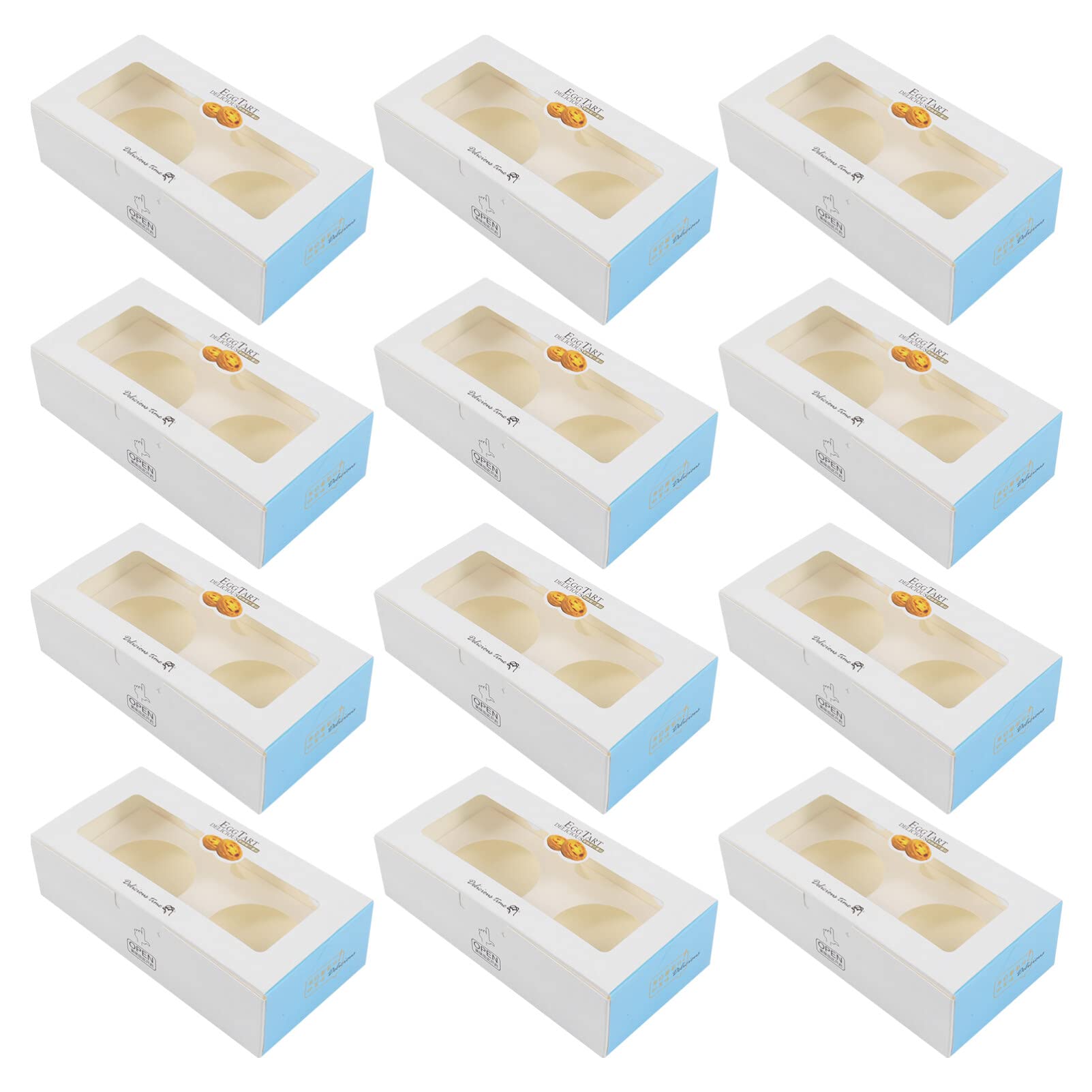 Mua bestoyard 25pcs egg tart window boxes cupcake boxes with inserts