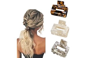 LadayPoa Claw Clip,3 Pcs Nonslip Small Claw Clips Strong Hold Hair Clip,Women Hair Claw Clips for Thick Hair
