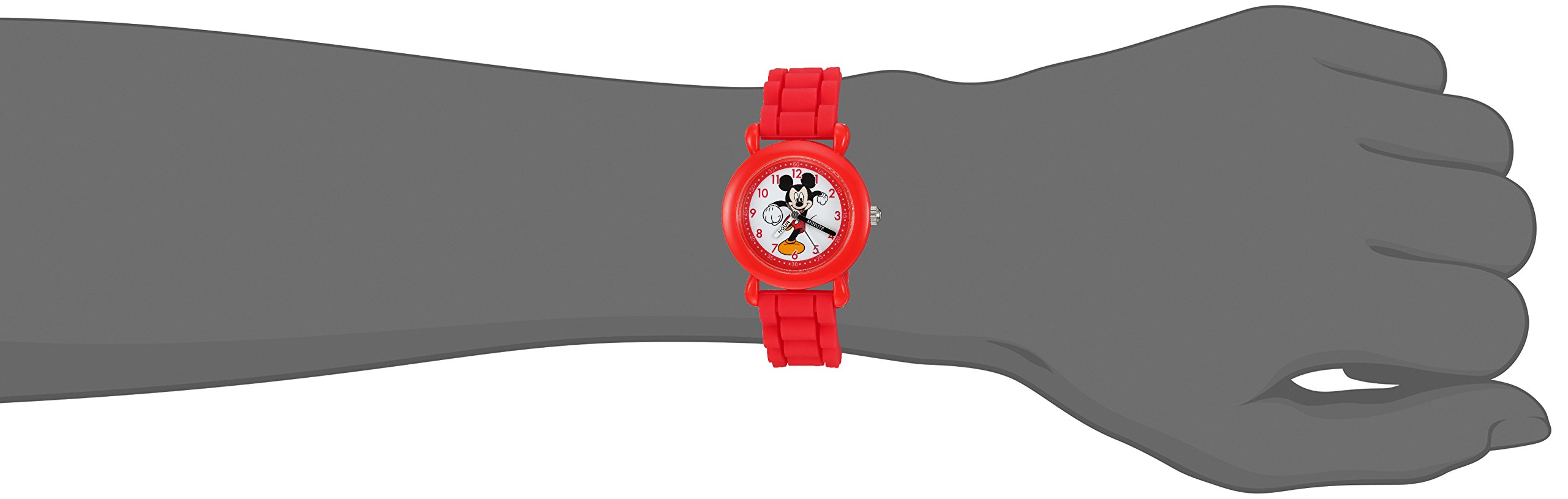 Mickey Mouse Kids' Plastic Time Teacher Analog Quartz Silicone Strap Watch
