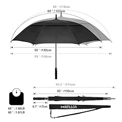 MRTLLOA Automatic Open Golf Umbrella, Extra-Large